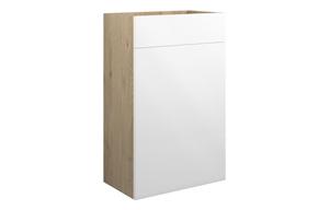 Eden 500mm Standard WC Unit - White Gloss (Oak Cab)